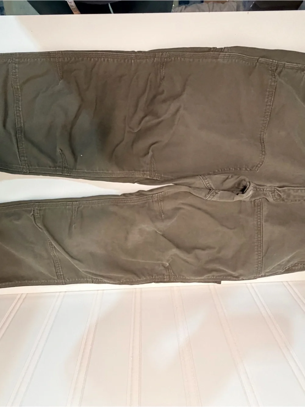 Carhartt Olive Green Cargo Pants with Back Patch Pockets